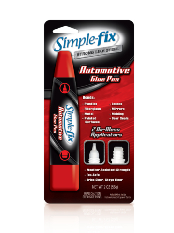 SimpleFix Auto Glue Pen package and product label design