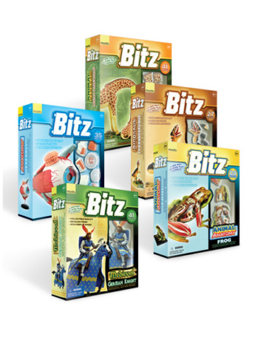 Modo Bitz 3D puzzle sets packaging design