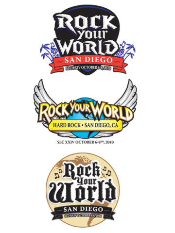 Logo versions for Rock Your World event for Vector Marketing