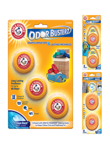 Arm & Hammer OdorBusterz package designs